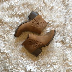 Camel color booties